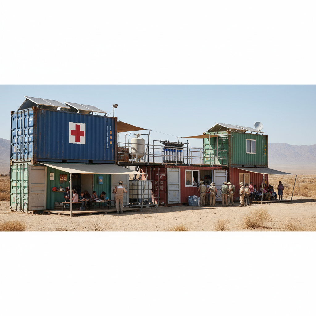 фото Морские контейнеры в гуманитарных миссиях: примеры использования