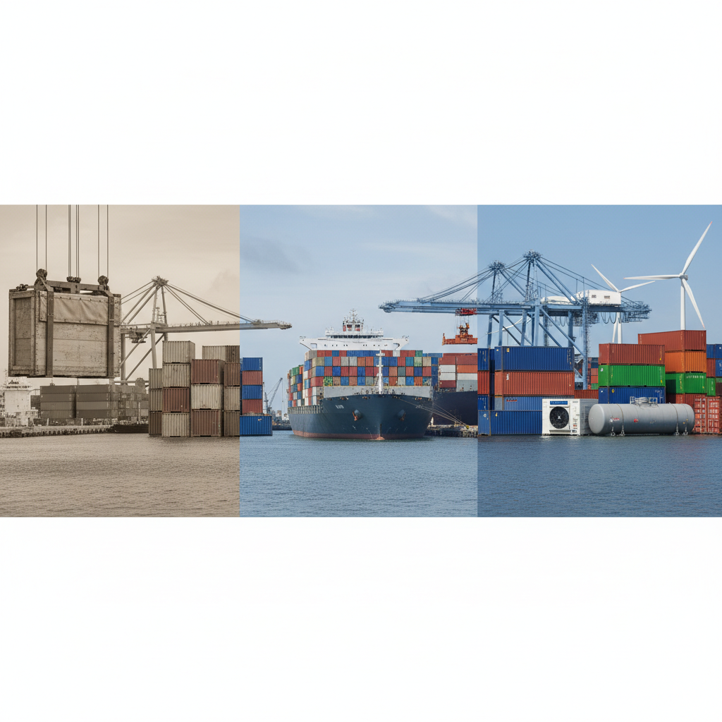 фото Эволюция конструкций морских контейнеров: от первых моделей до современности