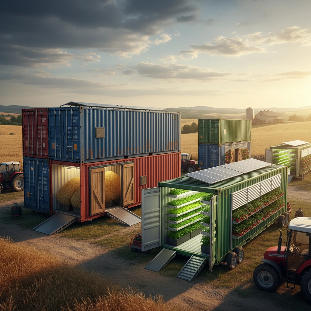 фото Морские контейнеры в сельском хозяйстве: хранилища и мобильные комплексы