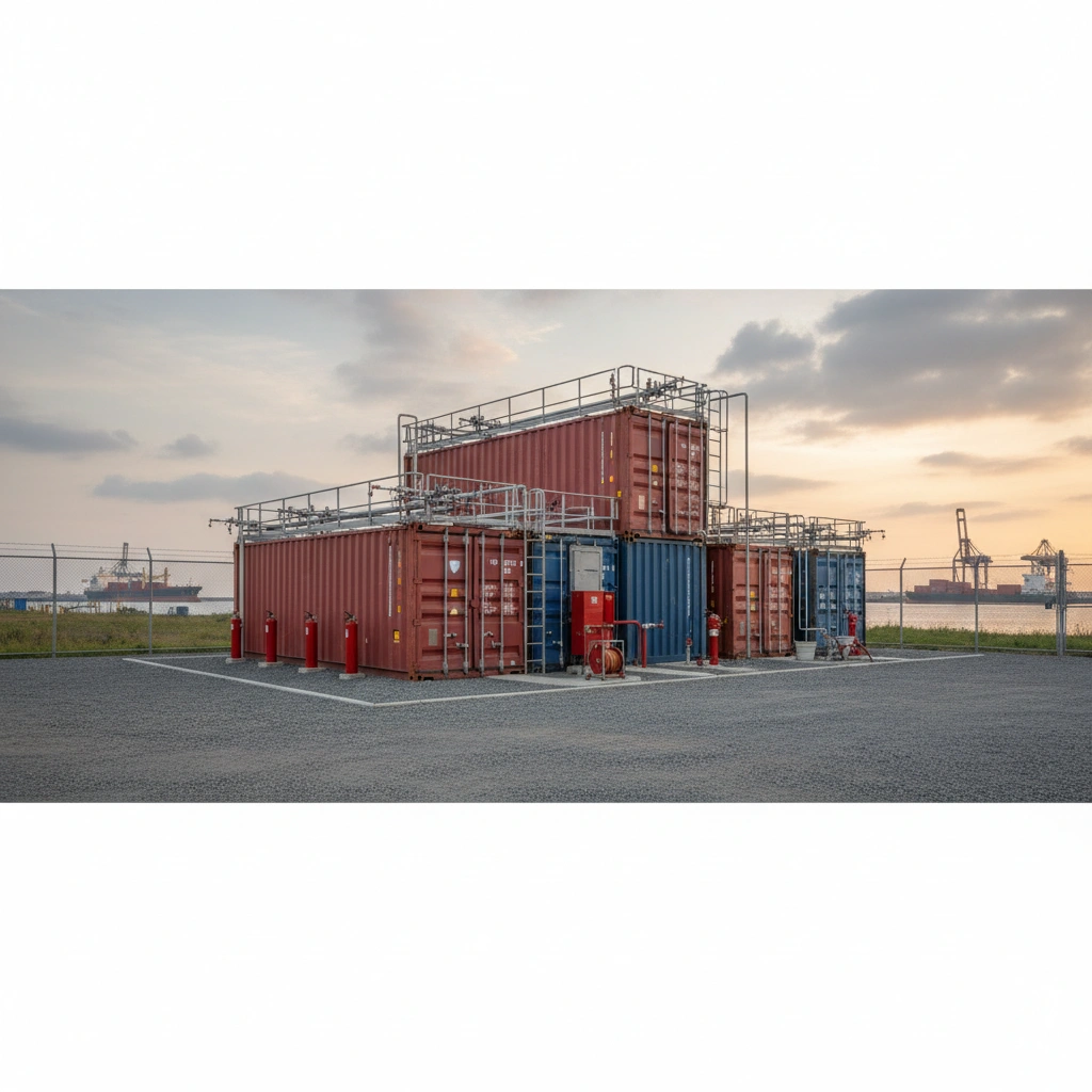 фото Нормы пожарной безопасности при эксплуатации морских контейнеров